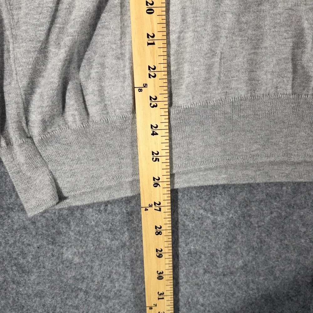Polo Ralph Lauren Mens XL Gray V-Neck Long Sleeve Pony Logo Knit Sweater